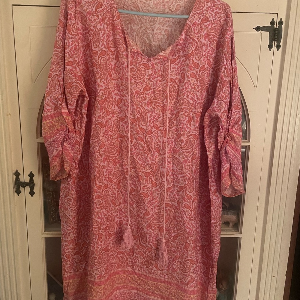 Pink Paisley Hot Touch Women's Dress 2X NWT